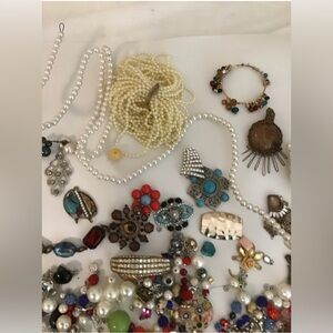 Mixed Women’s Fashion Jewelry Lot with Pearls and Colorful Stones